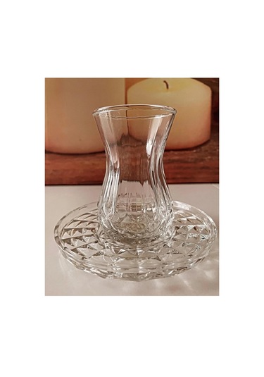 Alin Adela 6'lı Cam Çay Tabağı Çay Tabak Altlığı -ryg8030 Diğer