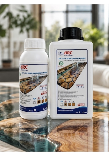 Arc 150 Ultra Şeffaf Döküm Tipi Kristal Clear Epoksi 1.5 Kg Set