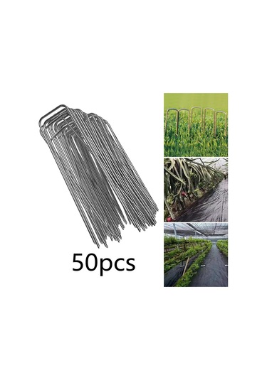 Suntek 50x Çelik U-şekilli Bahçe Mandal Pimleri Çim Ot Çim
