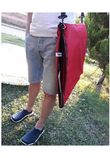 Depolife Pratik Şezlong Katlanır Kademeli Askılı Minderli Çantalı Taşınabi