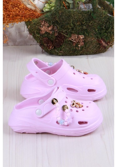 Fort Clx 6990 Plaj Deniz Havuz Terliği Hafif Rahat Esnek Kız Çocuk Terlik PEMBE