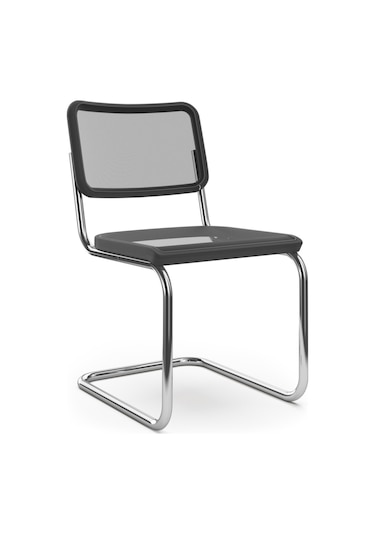 S 32 / S 32 N Konsol Sandalye, Marcel Breuer Tasarımı Siyah