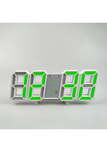Mufunye Siyah Kırmızı Işıklı 3d Led Dijital Alarm Saat - Masaüstü/duvar Takımı - 164x60x34 Mm - Ev Dekoru Ve Zaman Yönetimi ÇOk Renkli