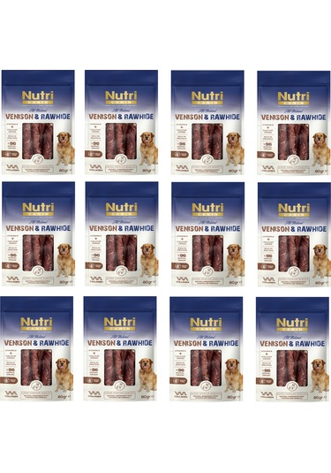 Nutri Canin Rawhide Geyik Eti Sargılı Kemik Köpek Ödülü 80 G X 12 Adet