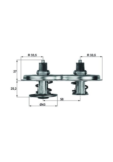 Mahle-av Termostat Cıft 83 - Daf / Scanıa AOD-MAHLE TX3383D