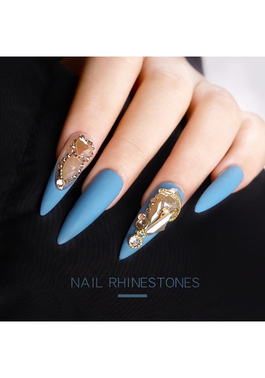 Qingmipy 900-1000 Adet Pırlanta Tırnak Süsleri, 6 Bölmeli Kutuda, Düz Tabanlı, Kolay Uygulama, Çeşitli Renkler, Dıy Tırnak Sanatı İçin Cam Altın