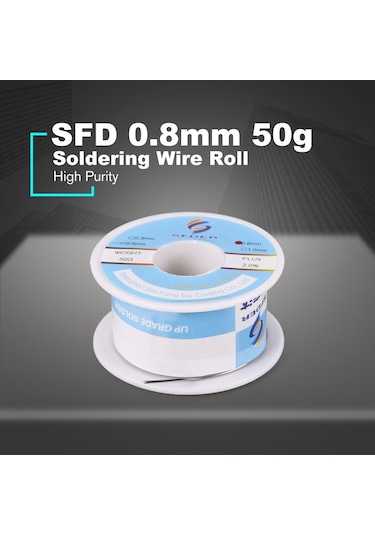 Sfd 0.8mm 50g Yüksek Saflıkta Düşük Erime Noktalı Kalay Kurşun Kalay Tel Lehimleme Teli Rulo