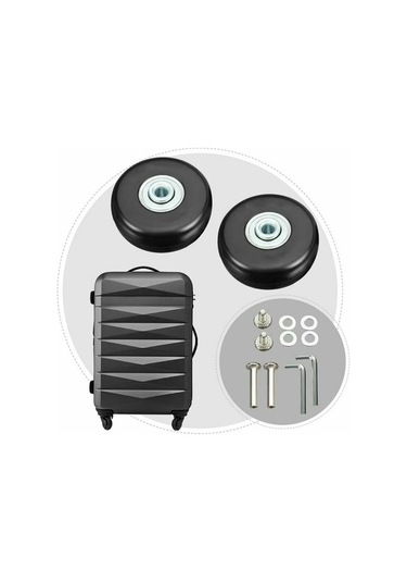 Novahub Bavul Tekerlek Tamiri, 50mm Sessiz Kauçuk Yedek Tekerlek, 4 Adet, Ağır Yük, Seyahat İçin -