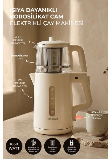 Kitchen Life MCH0012968 Demzade Elektrikli Çay Makinesi