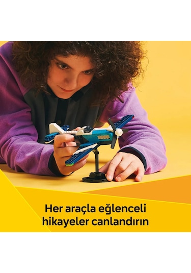 LEGO® Creator 3’ü 1 Arada Uçak: Yarış Uçağı 31160 - 7 Yaş ve Üzeri Çocuklar için Jet veya Helikoptere Dönüşebilen Oyuncak Yapım Seti (178P)
