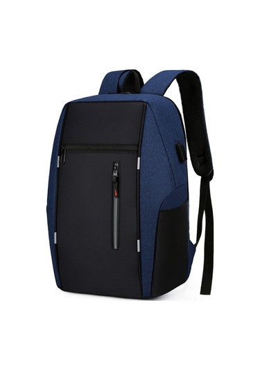 Maiyame Erkek İş Çantası 15.6" Laptop Taşıyıcı Usb Şarjlı Anti-hırsızlıklı Oxford Kumaş Reflektörlü Büyük Kapasite Sırt Çantası Mavi