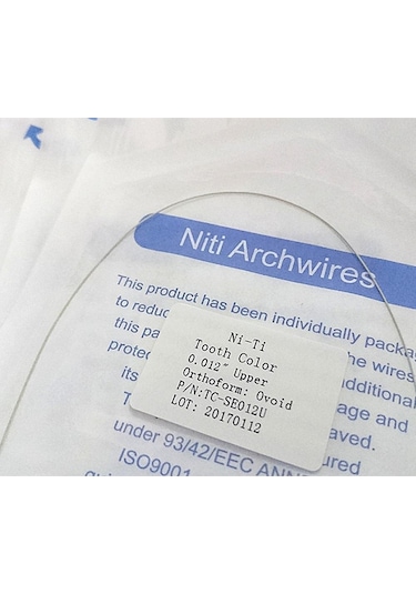 Diş Ortodonti Niti Süper Elastik Görünmez Diş Rengi Kemer Teli Yuvarlak Dikdörtgen Oval Şekil Malzemesi 5 Pcs 16 22 Lower