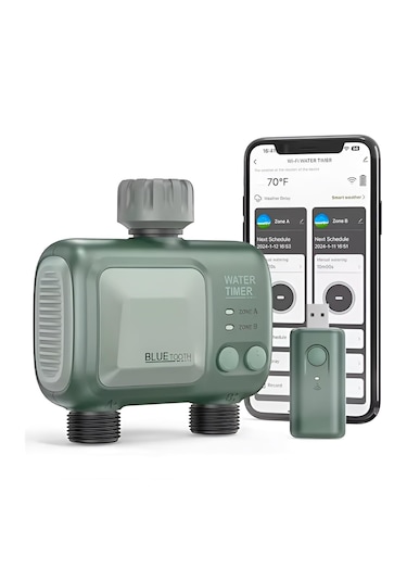 Bluetooth + Wifi Uzaktan Kumandalı Çift Çıkışlı Su Zamanlayıcı