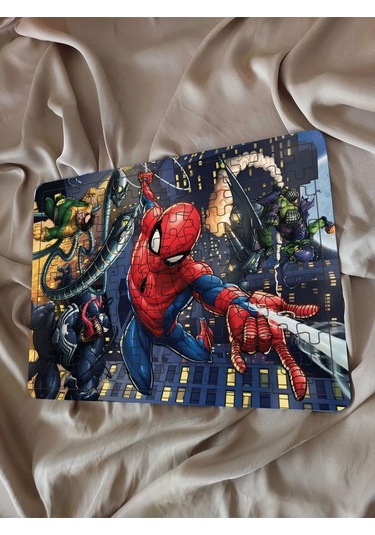 Çocuk Puzzle Ahşap Örümcek Adam2 108 Parça Mobilya