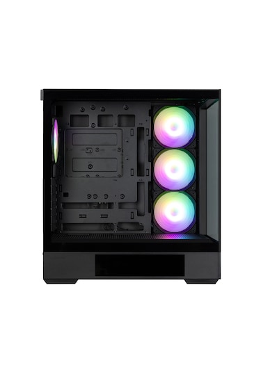 Zalman P40 Ds Black Atx Mıd Tower Sıyah Kasa 2 X Usb 3.0, 1 X Usb Type-c,1 X Mikrofon, 1 X Kulaklık, 4x 120mm Argb Fan