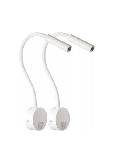 Ulzyvf 3w Led Duvar Lambası, Otel Okuma Işığı, Anahtarlı Usb Kitap Lambası, 2 Adet Beyaz Beyaz