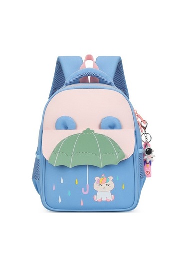 Sevimli Küçük Şemsiye Karikatürlü Ilkokul Ve Anaokulu Sırt Çantası 1ıxot8 Açık Mavi