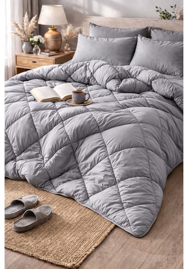 Formeya Antrasit Gri Soft Kışlık Yorgan Tek Kişilik 155X215