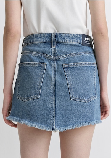 Mavi - Tiera Classic Denim Puslu Indigo Mavi Jean Etek 1310654-89730 Mavi