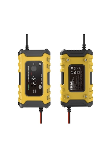 Foxsur 6a 12v Motosiklet / Araba Akıllı Akü Şarj Cihazı Sarı