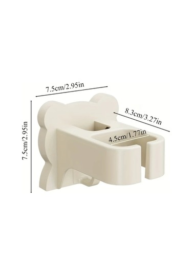 Dashanshop Beyaz Deliksiz Saç Kurutma Makinesi Askısı - Güçlü Yapışkanlı, Modern Banyo Depolama Çözümü Beyaz