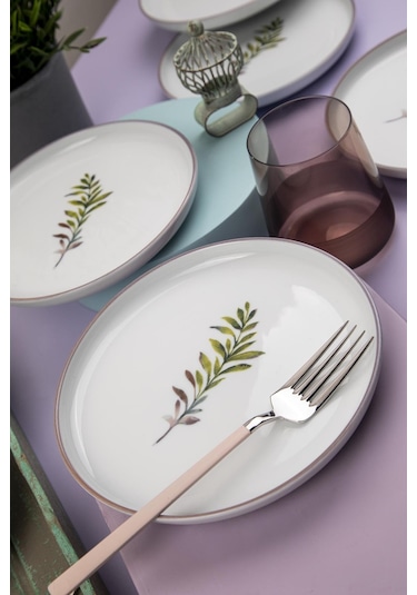 Kütahya Porselen Moderna 6 Kişilik 19 Cm Pasta Takımı Comfort