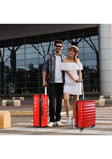 Vegmann Delphin Kırmızı Kabin Boy Valiz Kırmızı
