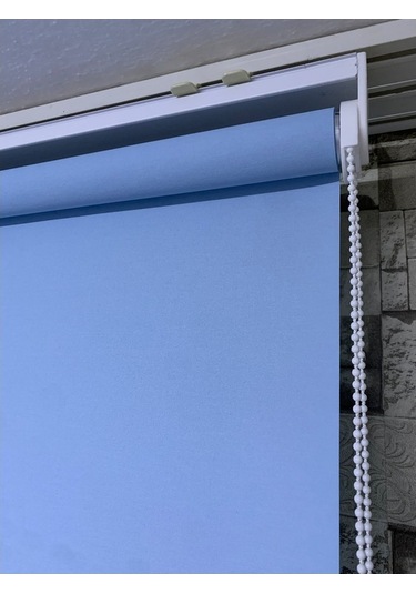 Mavi Renk Mat Stor Perde Alüminyum Kasa Tüm Ölçülerde