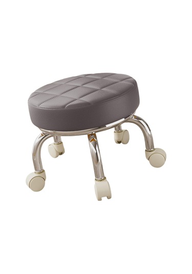 Suntek 360 Dönebilen Tekerlekli Tabure Tembel Ev İşi Gri