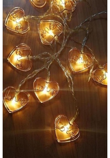 Kalpli Şerit Led Işık Zinciri Aydınlatma Doğum Günü Süs Işığı - Aa92yt1091yu Sıcak Beyaz