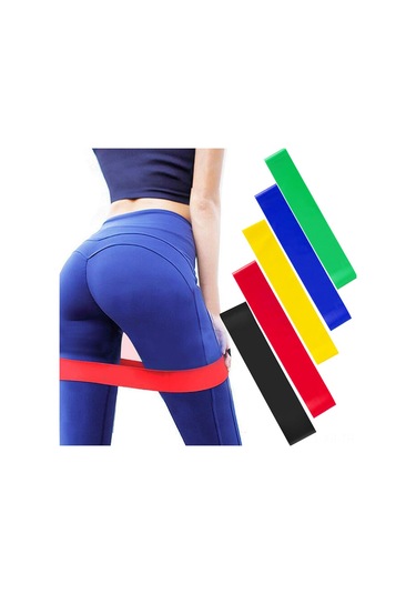 Xiyyadms 5 Seviye Dirençli 5'li Pilates Bandı Seti - Ev, Spor Salonu Ve Seyahat İçin Esneme Ve Fitness Diğer