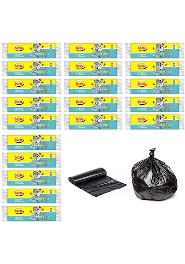 Ögem Battal Boy Çöp Torbası Siyah 75X90 Cm 10 Lu 20 Rulo