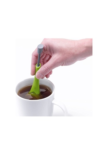 Sones Çay Süzgeci Tekrar Kullanılabilir Çay Demleyici Dahili Piston Taşınabilir Gıda Sınıfı Plastik Çay Ve Kahve Süzgeci