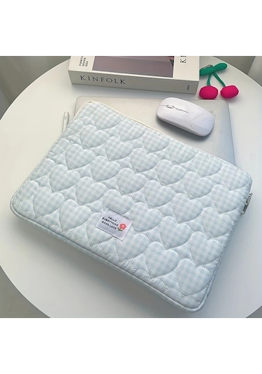 Elmpaly 15-15.6 İnç Blue Love Moda Dizüstü Bilgisayar Kılıfı Taşınabilir Şok Emici Mavi Aşk