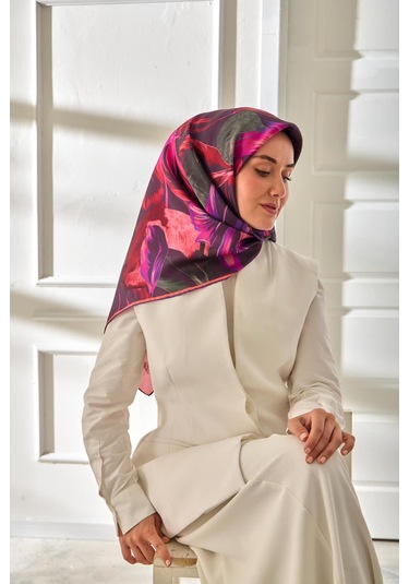 Silk Home Twill İpek Eşarp 11480-87 Koyu Mor, Pembe, Pudra, Kırmızı, Mor, Yeşil