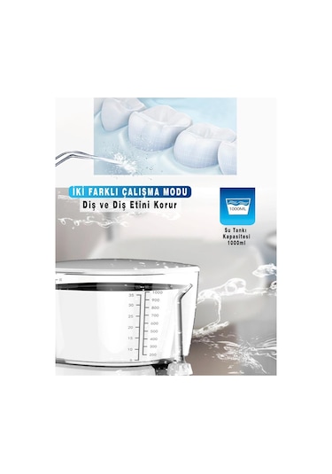 WaterPulse WP-V700Plus-W Profesyonel Masajlı Diş Protez Bakım ve Ağız Duşu