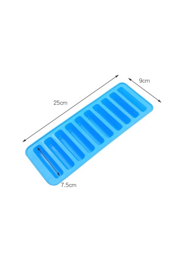 Yaratıcı Silikon Buz Küpü Tepsi Kalıp Parmak 10 Izgara Çikolata Mavi