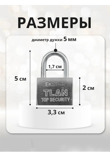 Laduski 3 Anahtarlı 50x75mm Dolap Asmalı Kilit 301752490