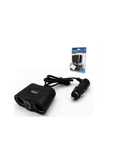Ayt Olesson 1645 12-24v Çiftli Usbli 100w 70cm Kablolu Araç Oto Tır Çakmak Çoklayıcı Çakmaklık Çoğaltıcı