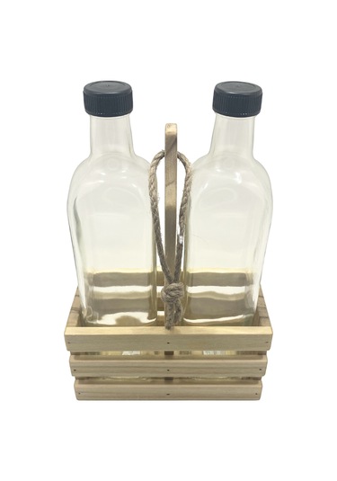 Ahşap Doğal 2li Set Yağdanlık Ve Sosluk Takımı Set Ihlamur - Kavak 1 Set Ahşap