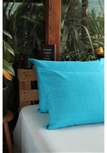 Alla Turca Ranforce Yan Yatış Yastık Kılıfı 40x120 Cm Turkuaz