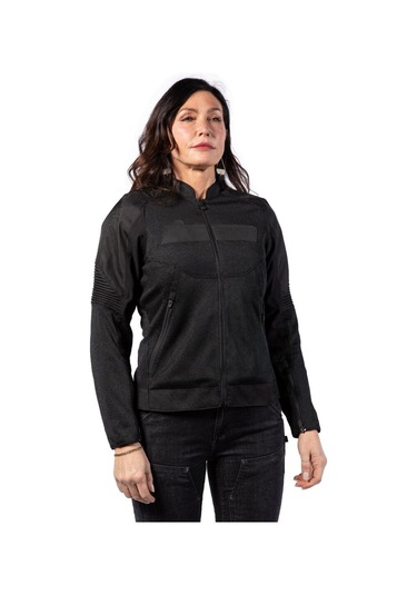 Icon Womens Overlord 3 Mesh Camo Korumalı Kadın Motosiklet Montu Siyah