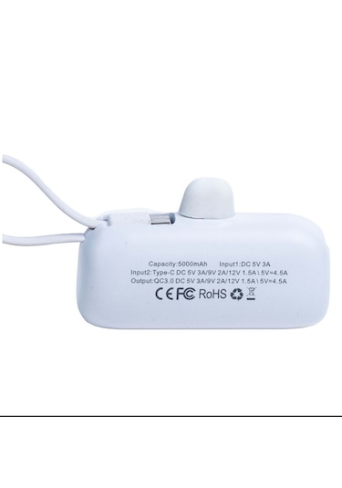Dx268y Beyaz Powerbank 5.000 Mah, 22.5 W Lightning Hızlı Şarj