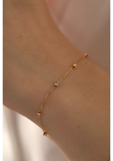 Miletkuyumculuk 14 Ayar Altın Dorika Bileklik Sarı Altın