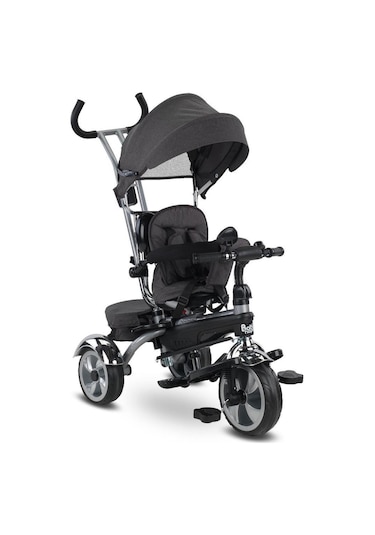 Babyhope Star Üç Teker Bisiklet Bh-9500 Ebeveyn Kontrollü Şişme E Gri