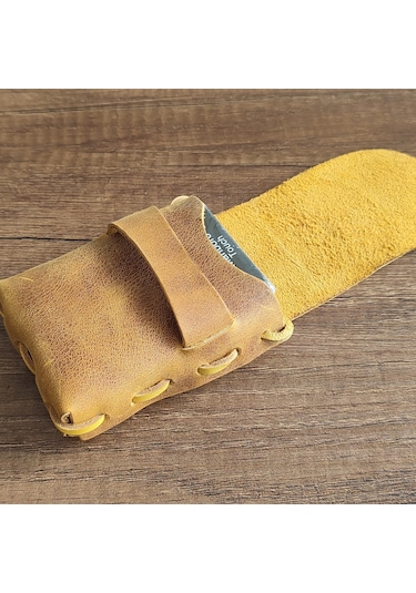 Deri Sigara Kılıfı Cat Sarısı