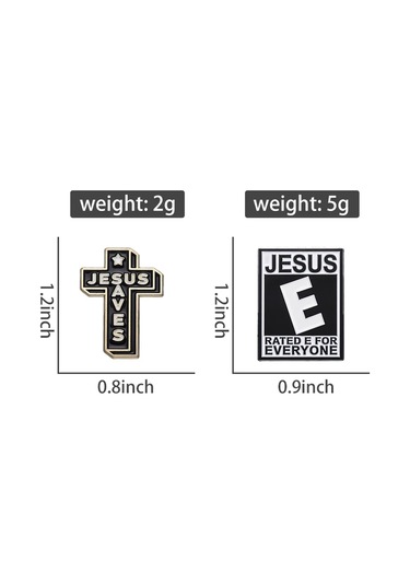 Jesus Christianity Emaye Iğneler Retro Vintage Yafel Rozet Broş Toptan Metal Style 2 Style 2