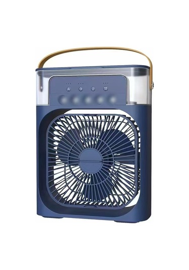 Taşınabilir Fan Nemlendirici Led Gece Lambası 3'ü 1 Arada Klima Büyük Yeşil