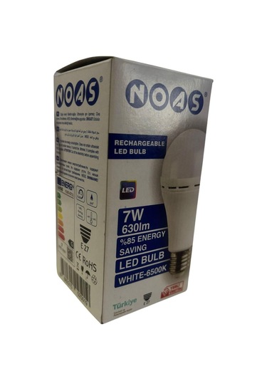 Yl-0711 Şarjlı Led Ampul 7w Tekli Beyaz Işık E27 Led Ampul 7 Watt Yok Tr Noas Noas
