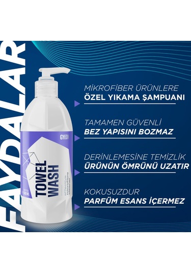 Gyeon Q²m Towelwash Mikrofiber Bez Havlu Eldiven Keçe Ped Yıkama